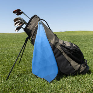 Toalla De Golf Patrón de malla geométrica de gradiente azul claro