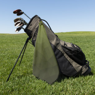 Toalla De Golf Patrón de malla geométrica del gradiente de oliva