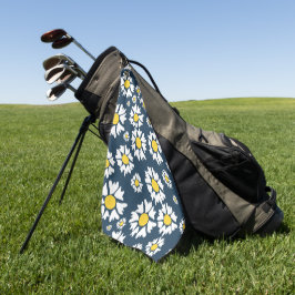 Toalla De Golf Patrón de margaritas, patrón floral, margaritas bl