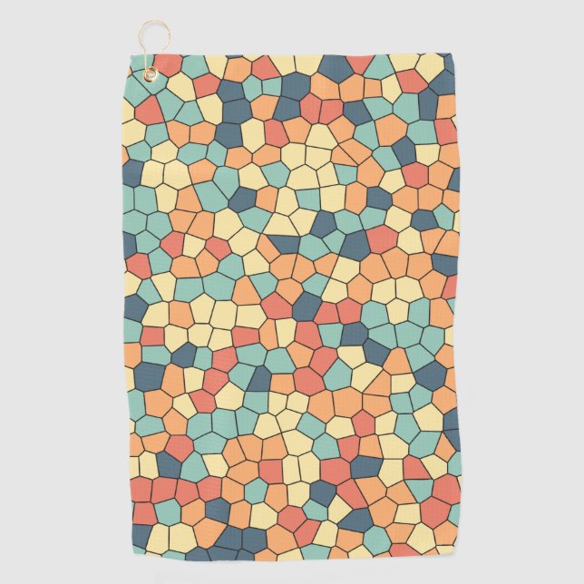 Toalla De Golf Patrón de mosaico multicolor (Anverso)