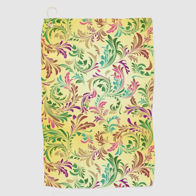 Toalla De Golf Patrón de ramas Diseño-78466 (Anverso)