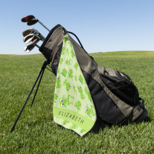 Toalla De Golf Patrón de rana, ranas verdes, príncipe de rana, tu