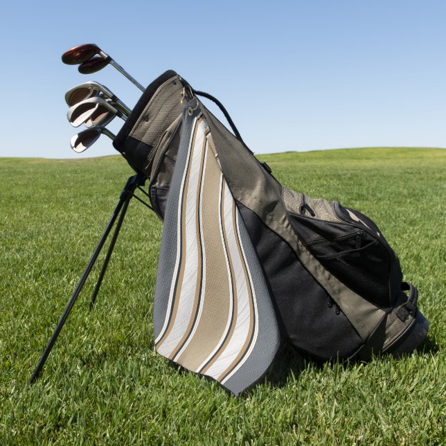 Toalla De Golf Patrón de raya elegante y moderno (Verde)