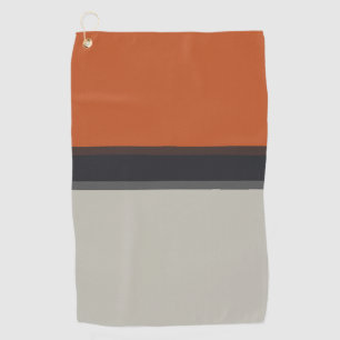 Toalla De Golf Patrón de raya roja Naranja de la Marina Gris Plat