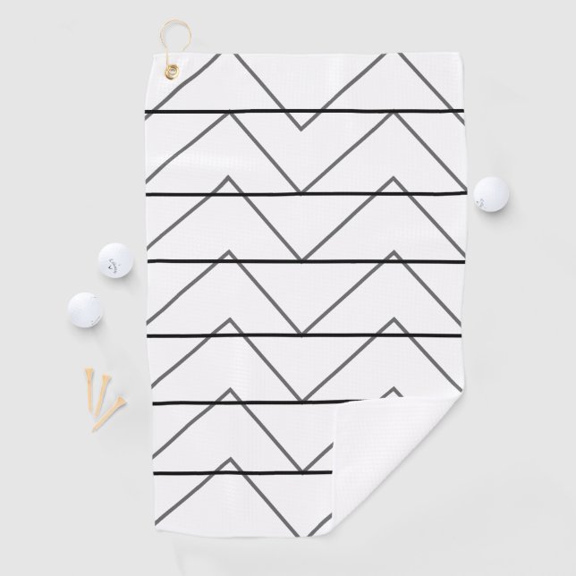 Toalla De Golf Patrón de rayas de chevron (In situ)