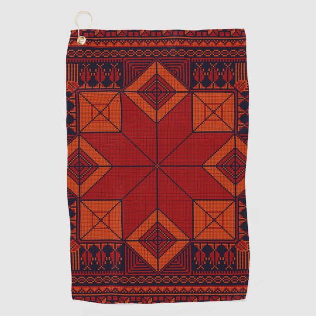 Toalla De Golf Patrón de tatuajes de bordado palestino tradiciona (Anverso)