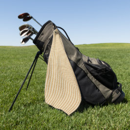 Toalla De Golf Patrón de tela con rayas amarillas pálidas entrela