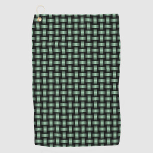 Toalla De Golf Patrón de trapo negro verde