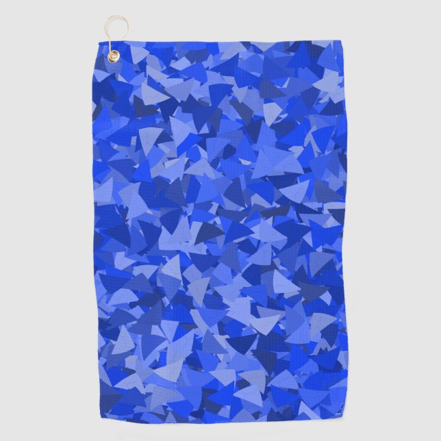 Toalla De Golf Patrón de triángulo azul (Anverso)