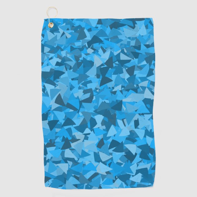 Toalla De Golf Patrón de triángulo azul (Anverso)