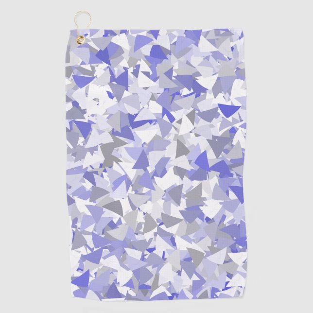 Toalla De Golf Patrón de triángulo gris morado (Anverso)