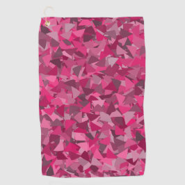 Toalla De Golf Patrón de triángulo gris rosa