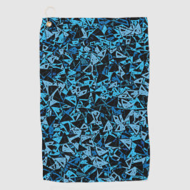 Toalla De Golf Patrón de triángulo negro azul