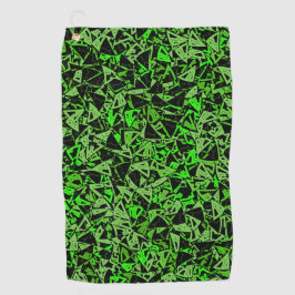 Toalla De Golf Patrón de triángulo negro verde