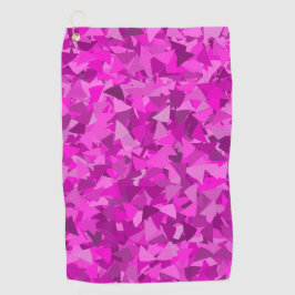 Toalla De Golf Patrón de triángulo púrpura rosa