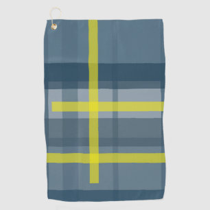 Toalla De Golf Patrón de yeso azul y amarillo