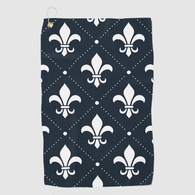 Toalla De Golf Patrón Fleur-de-Lis (Anverso)