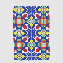 Toalla De Golf Patrón floral geométrico inspirado en colores