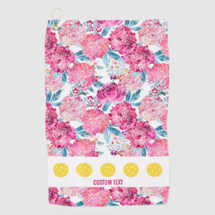 Toalla De Golf Patrón floral rosado Balón de pelota de bonito M