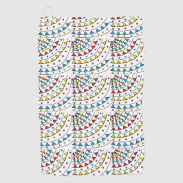 Toalla De Golf Patrón geométrico colorido abstracto moderno