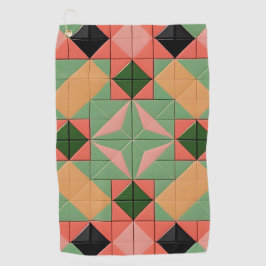 Toalla De Golf Patrón geométrico colorido con cuadrado simétrico