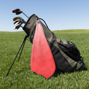 Toalla De Golf Patrón geométrico de malla con gradiente rojo