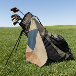 Toalla De Golf Patrón geométrico en azules, marrones y óxido