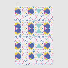 Toalla De Golf Patrón geométrico retro memphis