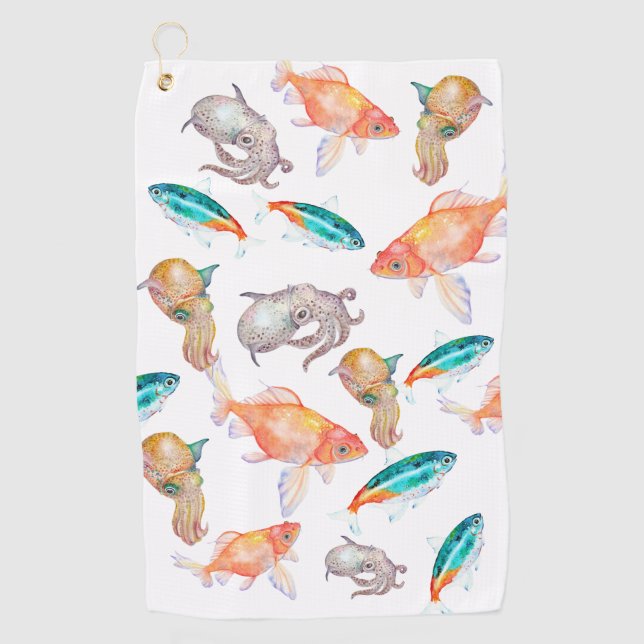 Toalla De Golf Patrón náutico (Anverso)