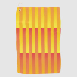 Toalla De Golf Patrón rayado amarillo naranja