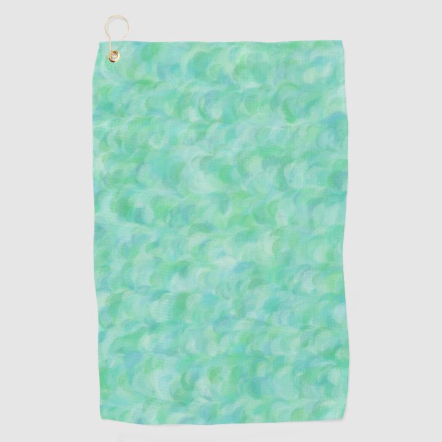 Toalla De Golf Patrón sin soldadura de resumen verde verde azulad (Anverso)