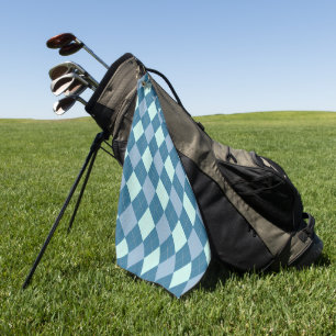 Toalla De Golf Patrón Vintage Argyle Azul