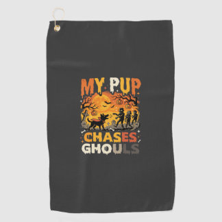 Toalla De Golf Patrulla del cementerio de perros de Halloween
