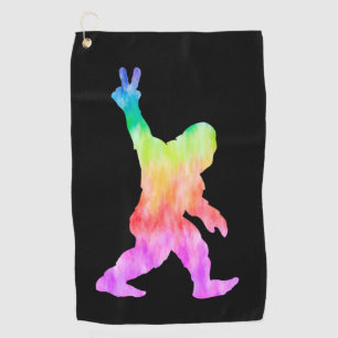 Toalla De Golf Peace Love Bigfoot