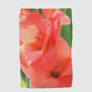 Toalla De Golf Peach Gladiolas Flower
