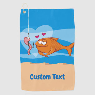 Toalla De Golf Peces y cebo enamorados