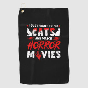 Toalla De Golf Películas de gatos y horror