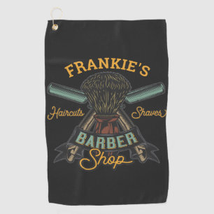 Toalla De Golf Peluquería Personalizada Cortes de Pelo Retro Afei