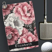 Peonía Personalizada Rosa y Blanca Bonita