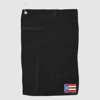 Toalla de golf pequeña con bandera de Puerto Rico