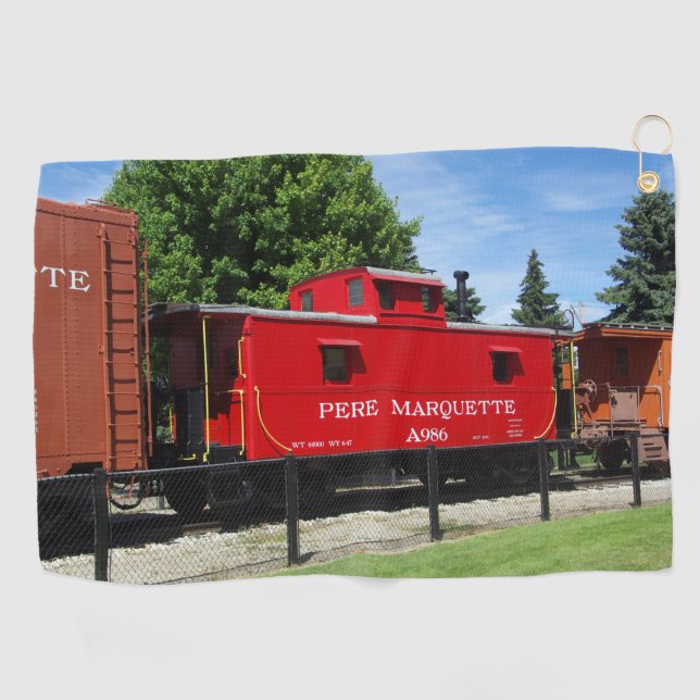 Toalla de golf Pere Marquette Caboose A986 (Horizontal)