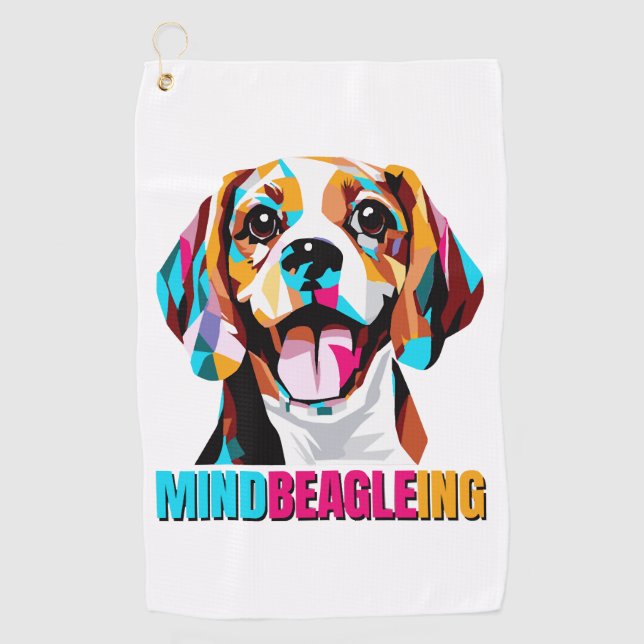 Toalla De Golf Perro Beagle Mindbeagleing (Anverso)