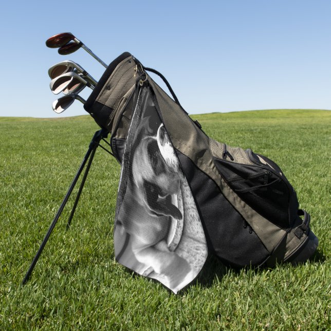 Toalla De Golf Perro Boxer en Windowsill gtcna (Verde)