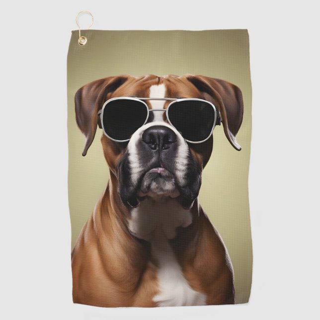 Toalla De Golf Perro de Guay Boxer (Anverso)