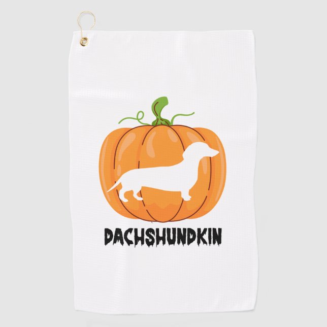 Toalla De Golf Perro de Halloween Dachshund (Anverso)