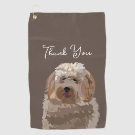 Toalla De Golf Perro de Labradoodle Cute Personalizado