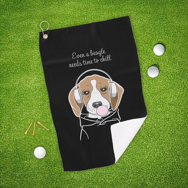 Toalla De Golf Perro escalofriante con un beagle gracioso de Bubb (Subido por el creador)