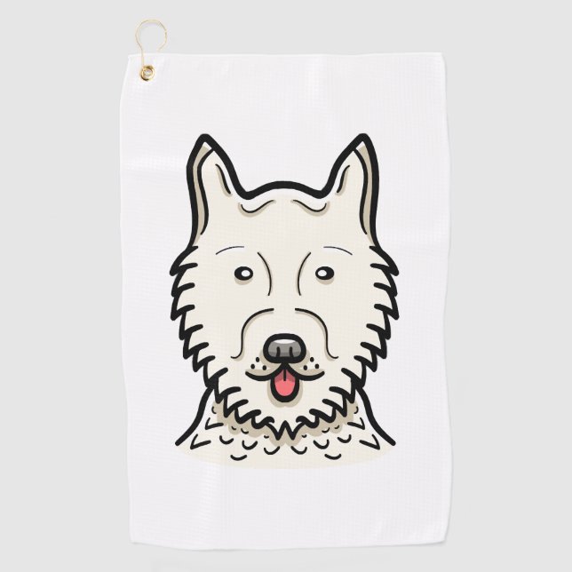 Toalla De Golf Perro esquimal americano (Anverso)