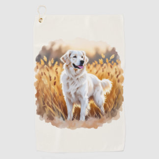 Toalla De Golf Perro Retriever Dorado Blanco