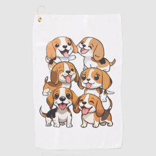 Toalla De Golf perros beagles adorables